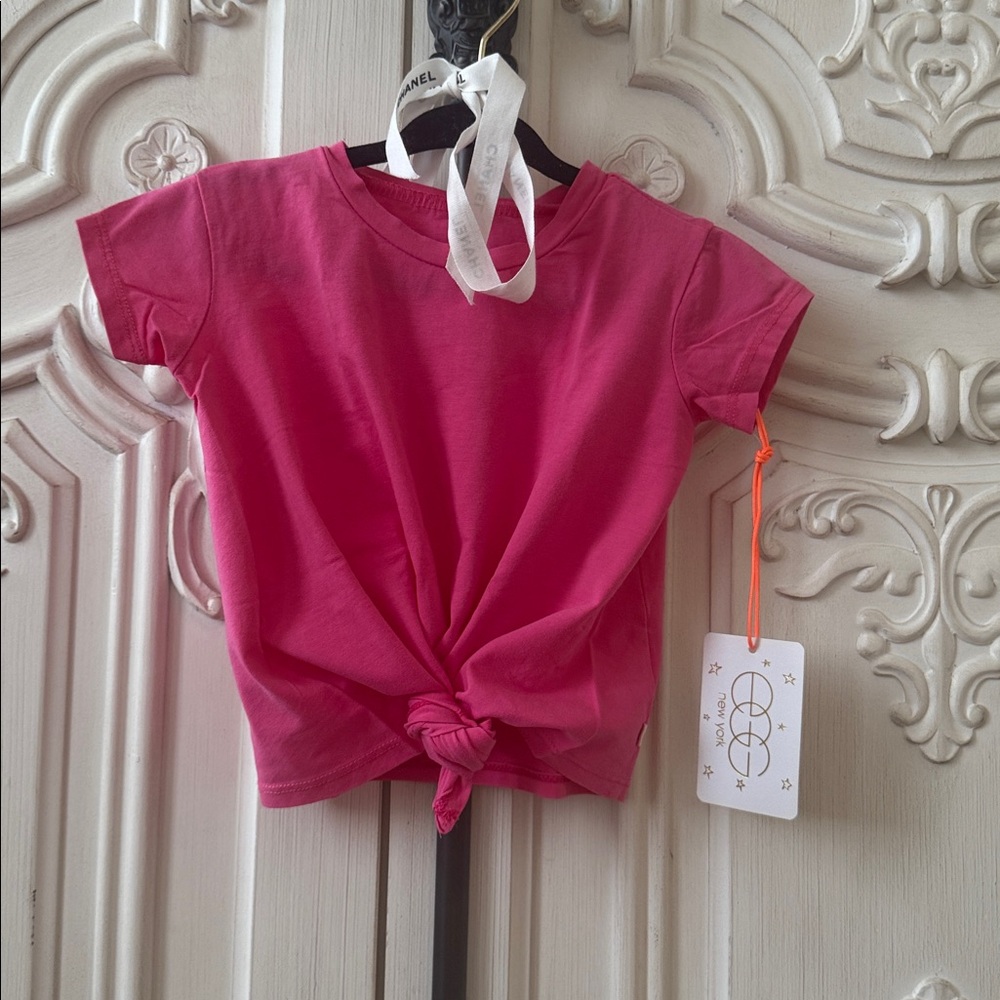 Vibrant Pink Short Sleeve Kids Tee Egg New York